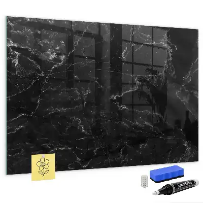 Lavagna magnetica con pennarelli in marmo nero