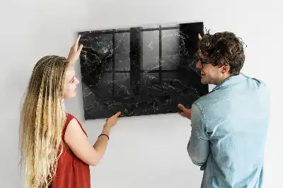 Lavagna magnetica con pennarelli in marmo nero