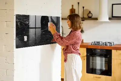 Lavagna magnetica con pennarelli in marmo nero