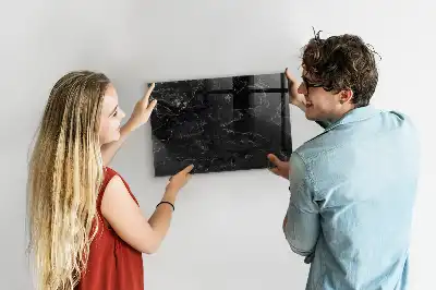 Lavagna magnetica con pennarelli in marmo nero