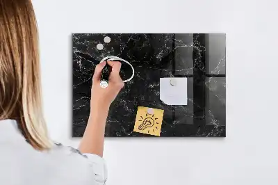Lavagna magnetica con pennarelli in marmo nero
