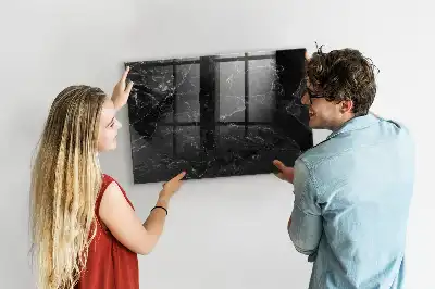 Lavagna magnetica con pennarelli in marmo nero