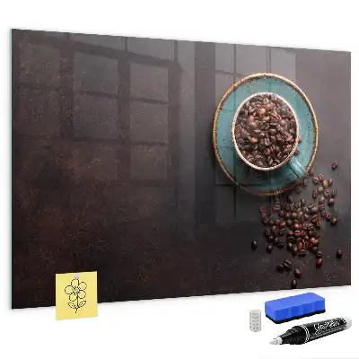 Lavagna magnetica scrivibile a forma di tazza di caffè