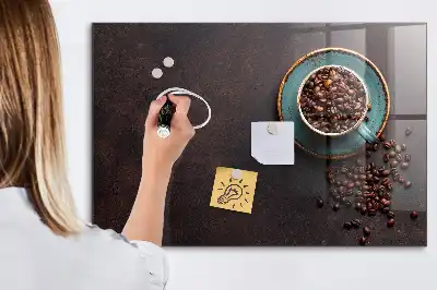 Lavagna magnetica scrivibile a forma di tazza di caffè