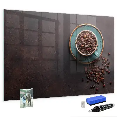 Lavagna magnetica scrivibile a forma di tazza di caffè