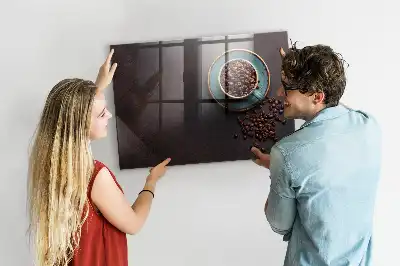Lavagna magnetica scrivibile a forma di tazza di caffè