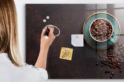 Lavagna magnetica scrivibile a forma di tazza di caffè