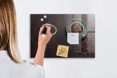 Lavagna magnetica scrivibile a forma di tazza di caffè