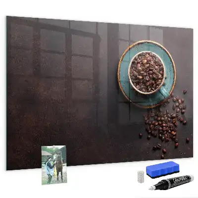 Lavagna magnetica scrivibile a forma di tazza di caffè