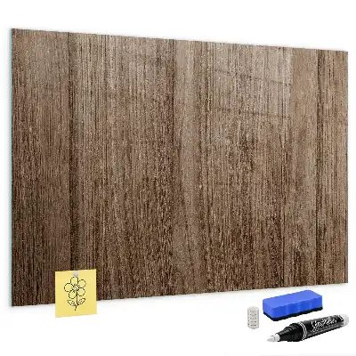 Lavagna magnetica con pennarelli in legno scuro