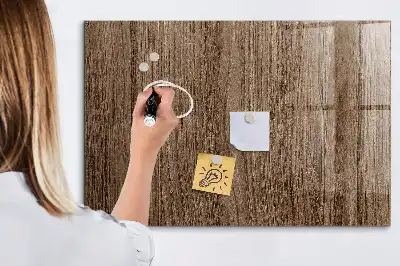 Lavagna magnetica con pennarelli in legno scuro