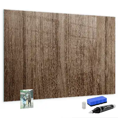 Lavagna magnetica con pennarelli in legno scuro