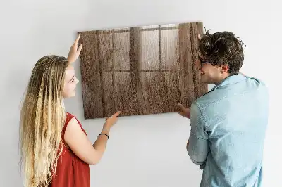 Lavagna magnetica con pennarelli in legno scuro