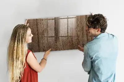 Lavagna magnetica con pennarelli in legno scuro