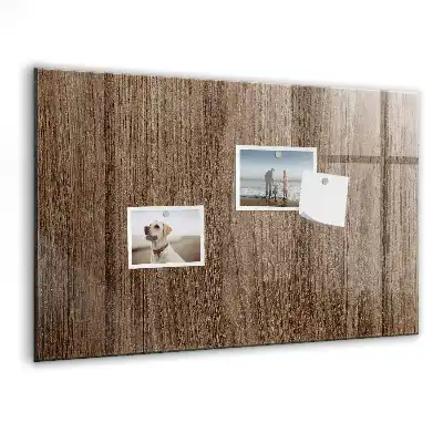 Lavagna magnetica con pennarelli in legno scuro