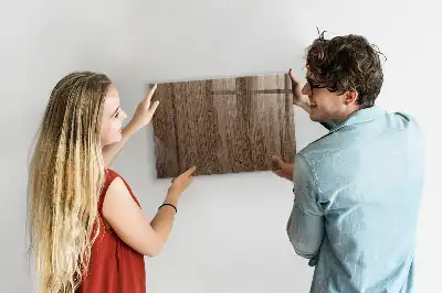 Lavagna magnetica con pennarelli in legno scuro