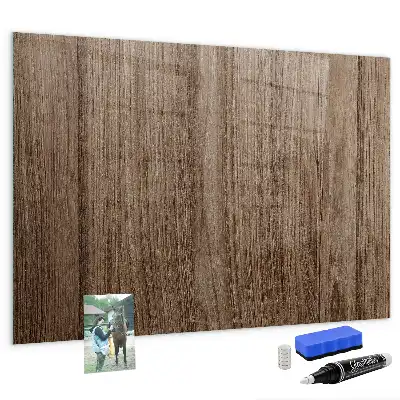 Lavagna magnetica con pennarelli in legno scuro