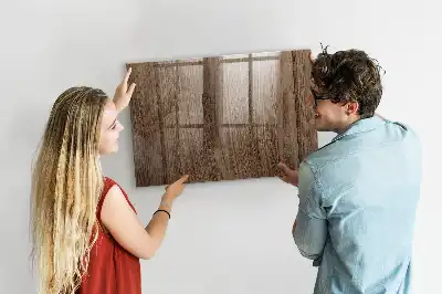 Lavagna magnetica con pennarelli in legno scuro