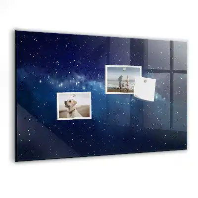 Lavagna magnetica con pennarelli motivo cielo scuro con stelle