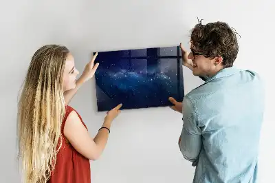 Lavagna magnetica con pennarelli motivo cielo scuro con stelle