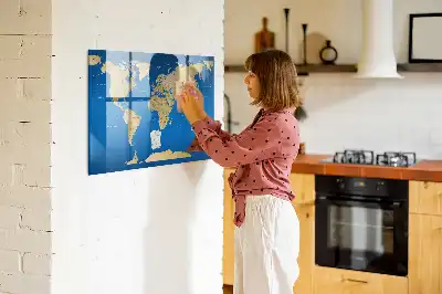 Lavagna magnetica scrivibile modello mondo