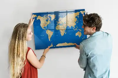 Lavagna magnetica scrivibile modello mondo