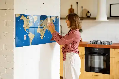 Lavagna magnetica scrivibile modello mondo