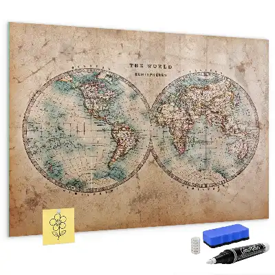 Mappamondo Mondo magnetico con lavagna e pennarelli