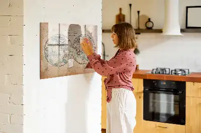 Mappamondo Mondo magnetico con lavagna e pennarelli