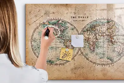 Mappamondo Mondo magnetico con lavagna e pennarelli