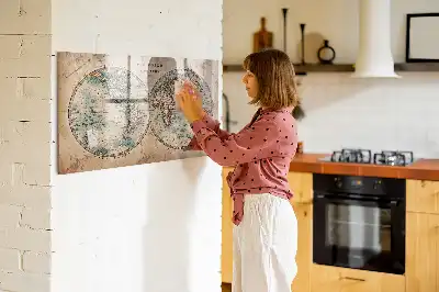 Mappamondo Mondo magnetico con lavagna e pennarelli