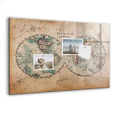 Mappamondo Mondo magnetico con lavagna e pennarelli