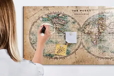 Mappamondo Mondo magnetico con lavagna e pennarelli