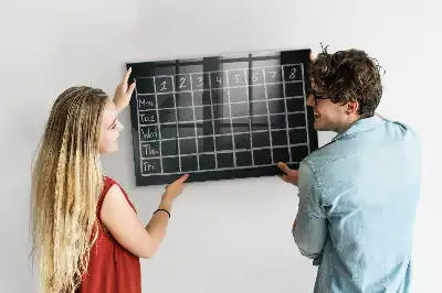 Lavagna magnetica scrivibile orario delle lezioni