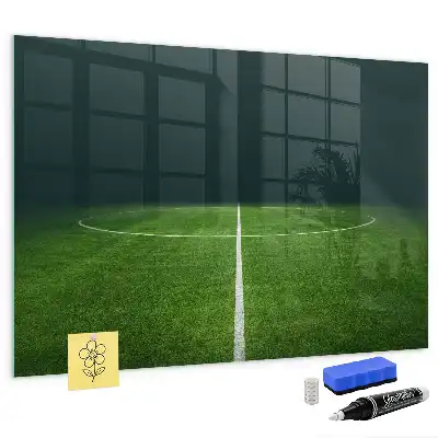 Lavagna magnetica scrivibile a forma di campo da calcio