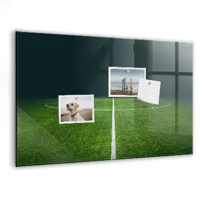 Lavagna magnetica scrivibile a forma di campo da calcio