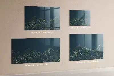 Lavagna magnetica con pennarelli decorazione a tema montagna