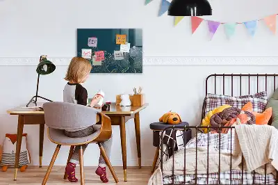 Lavagna magnetica con pennarelli decorazione a tema montagna