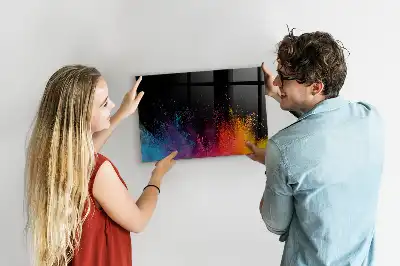 Lavagna magnetica con pennarelli versione esplosione di colori
