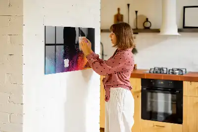 Lavagna magnetica con pennarelli versione esplosione di colori