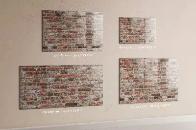 Lavagna magnetica scrivibile con stampa effetto muro di mattoni