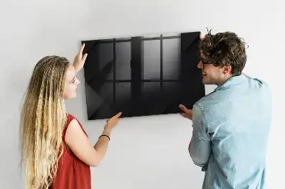 Lavagna magnetica scrivibile motivo per muro scuro