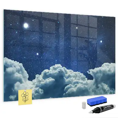 Lavagna magnetica con pennarelli modello cielo notturno