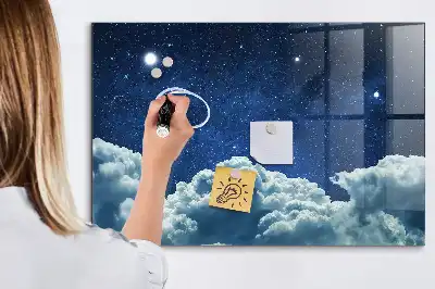 Lavagna magnetica con pennarelli modello cielo notturno