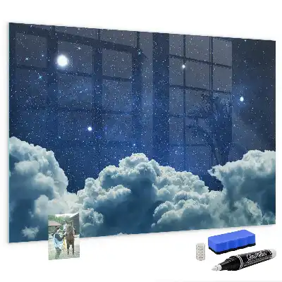 Lavagna magnetica con pennarelli modello cielo notturno