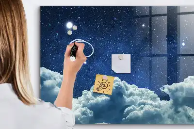 Lavagna magnetica con pennarelli modello cielo notturno