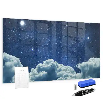 Lavagna magnetica con pennarelli modello cielo notturno