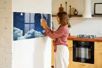 Lavagna magnetica con pennarelli modello cielo notturno