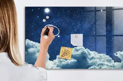 Lavagna magnetica con pennarelli modello cielo notturno