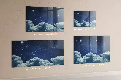 Lavagna magnetica con pennarelli modello cielo notturno